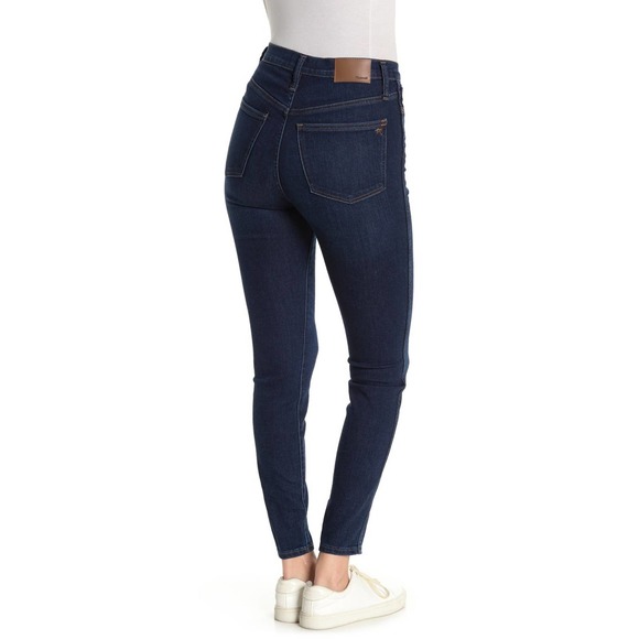 Madewell High Rise Skinny Blue Denim Jeans Whisker and fade Size 37 NWT - Picture 2 of 7